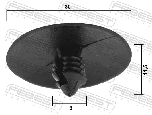 FEBEST 88570-151 Clip, trim/protection strip