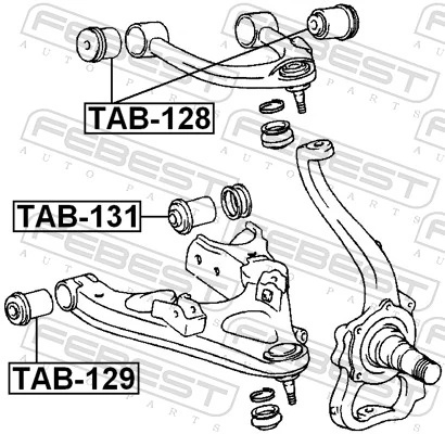 Mounting, control/trailing arm TAB-128