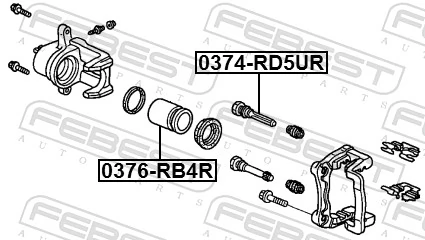 FEBEST 0376-RB4R Piston, brake caliper