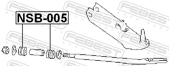 FEBEST NSB-005 Mounting, control/trailing arm