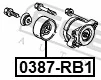 FEBEST 0387-RB1 Tensioner Pulley, V-ribbed belt
