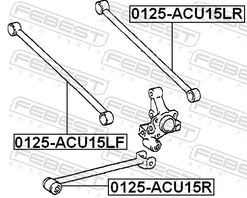 Control/Trailing Arm, wheel suspension 0125-ACU15R