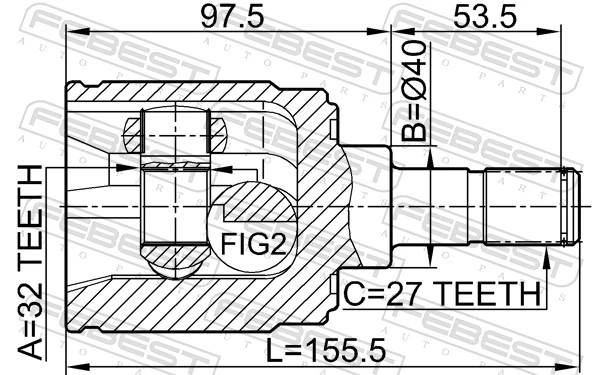 Joint Kit, drive shaft 0311-CRVMTRH