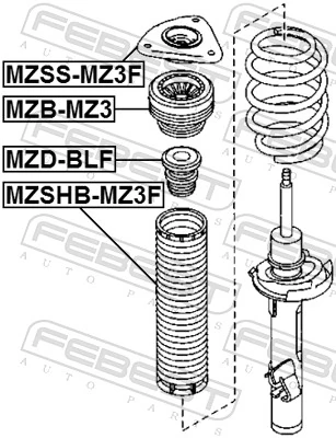 Rubber Buffer, suspension MZD-BLF