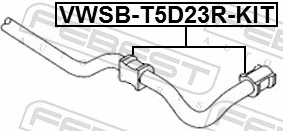 Mounting, stabiliser bar VWSB-T5D23R-KIT