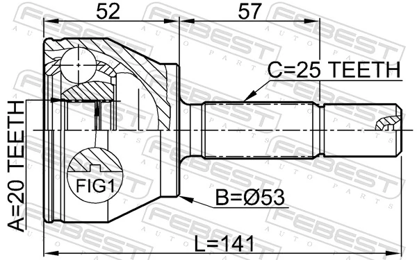 Joint Kit, drive shaft 0510-DY3