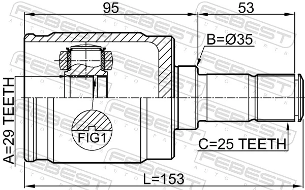 Joint Kit, drive shaft 0311-CIV5DLH