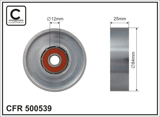 Tensioner Pulley, V-ribbed belt 500539