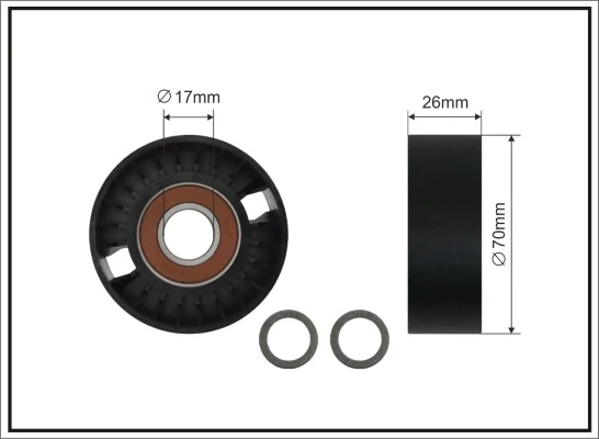 Tensioner Pulley, V-ribbed belt 500336 SC