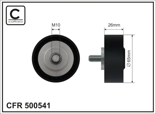 Deflection/Guide Pulley, V-ribbed belt 500541