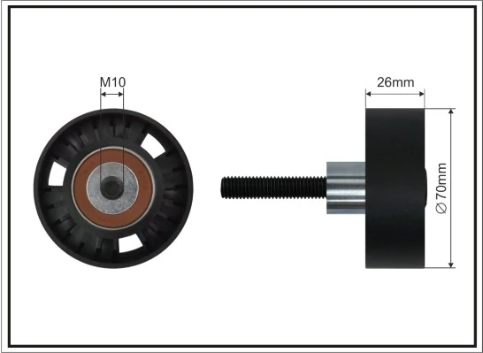 Deflection/Guide Pulley, V-ribbed belt 359-55 SC