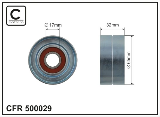Tensioner Pulley, V-ribbed belt 500029