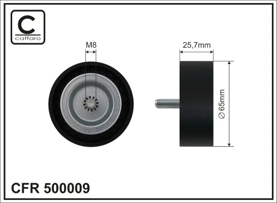 Deflection/Guide Pulley, V-ribbed belt 500009