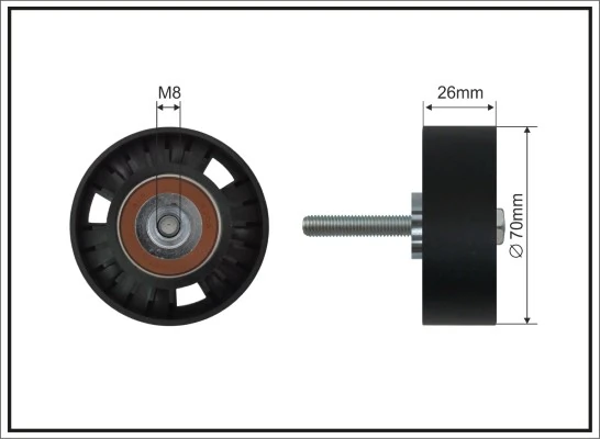 Deflection/Guide Pulley, V-ribbed belt 264-03 SC