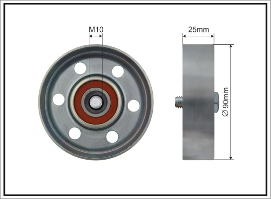 Deflection/Guide Pulley, V-ribbed belt 500047