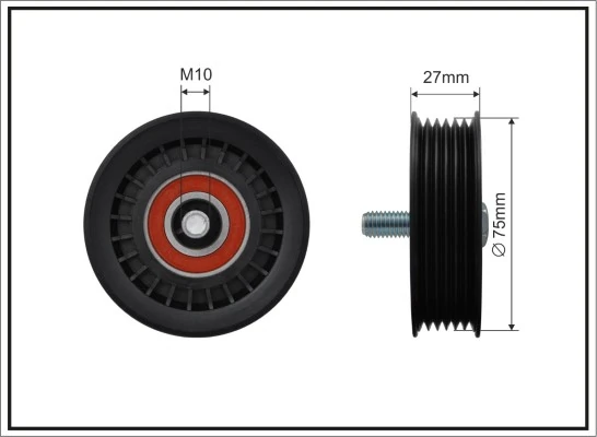 Deflection/Guide Pulley, V-ribbed belt 500522