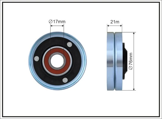 Deflection/Guide Pulley, V-ribbed belt 500438