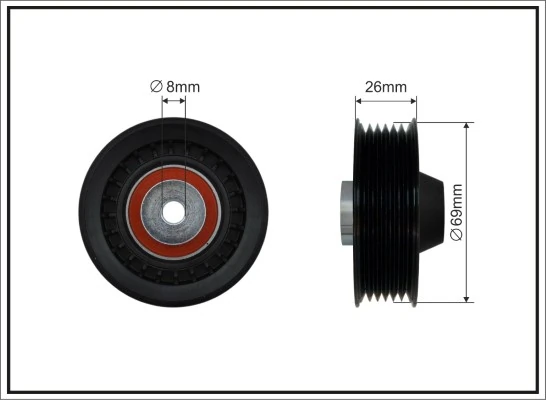 Deflection/Guide Pulley, V-ribbed belt 500360