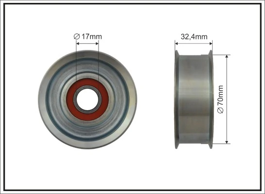 Tensioner Pulley, V-ribbed belt 500536