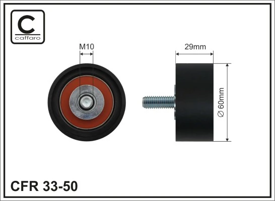 Deflection Pulley/Guide Pulley, timing belt 33-50