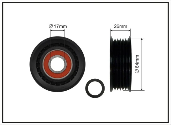 Deflection/Guide Pulley, V-ribbed belt 239-00