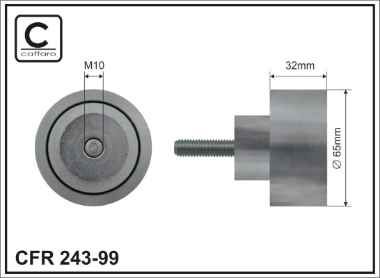 Deflection/Guide Pulley, V-ribbed belt 243-99
