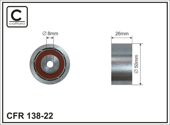 Deflection/Guide Pulley, V-ribbed belt 138-22