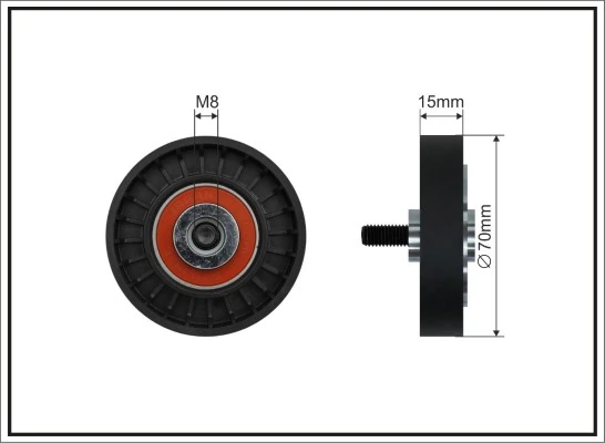 Deflection/Guide Pulley, V-ribbed belt 45-07