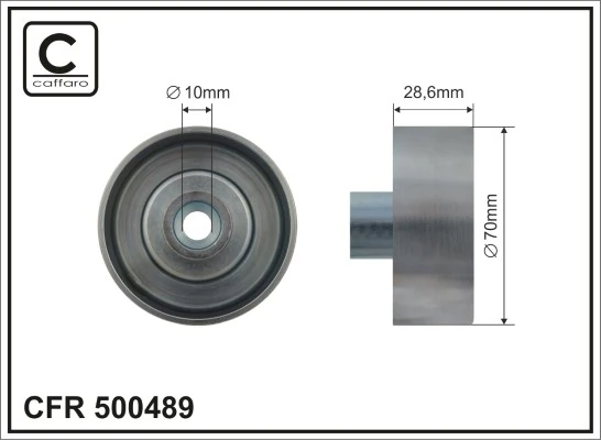 Deflection/Guide Pulley, V-ribbed belt 500489