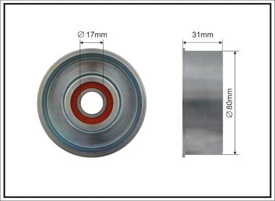 Tensioner Pulley, V-ribbed belt 500085