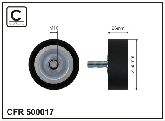 Tensioner Pulley, V-ribbed belt 500017