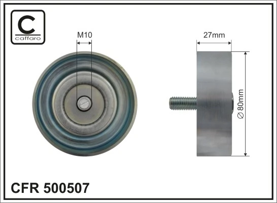 Deflection/Guide Pulley, V-ribbed belt 500507