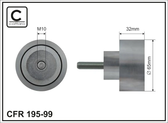 Deflection/Guide Pulley, V-ribbed belt 195-99