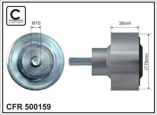 Deflection/Guide Pulley, V-ribbed belt 500159