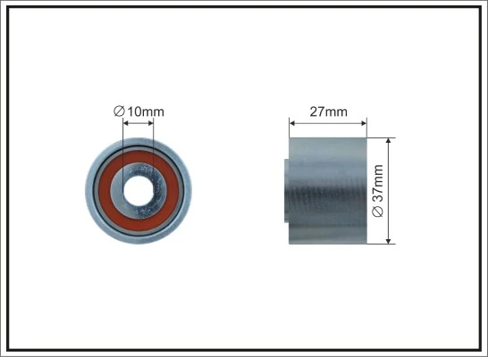 Deflection/Guide Pulley, V-ribbed belt 70-71