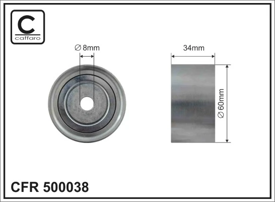 Deflection Pulley/Guide Pulley, timing belt 500038