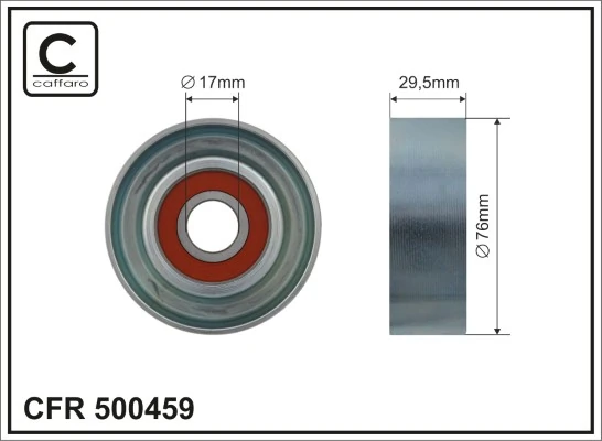 Deflection/Guide Pulley, V-ribbed belt 500459