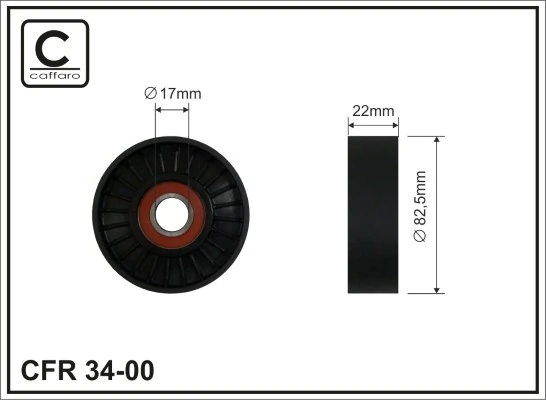 Tensioner Pulley, V-ribbed belt 34-00