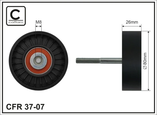 Deflection/Guide Pulley, V-ribbed belt 37-07