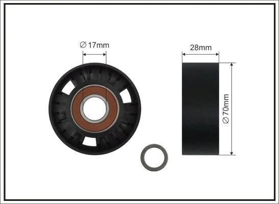 Deflection/Guide Pulley, V-ribbed belt 315-00 SC