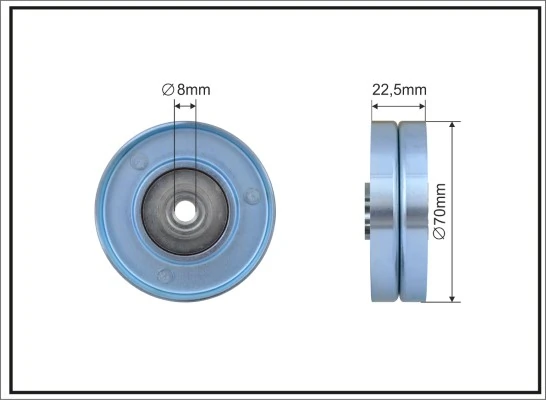 Deflection/Guide Pulley, V-ribbed belt 408-98
