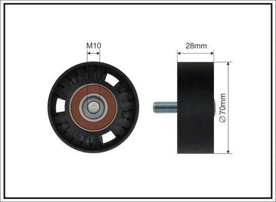 Deflection/Guide Pulley, V-ribbed belt 375-99 SC