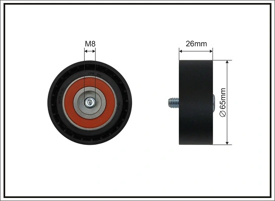 Deflection/Guide Pulley, V-ribbed belt 500711