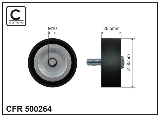 Deflection/Guide Pulley, V-ribbed belt 500264