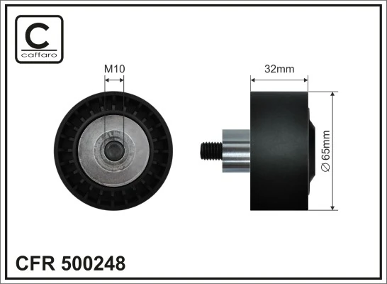 Deflection/Guide Pulley, V-ribbed belt 500248