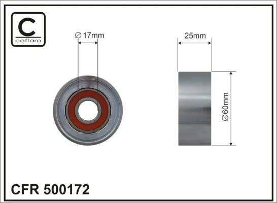 Tensioner Pulley, V-ribbed belt 500172