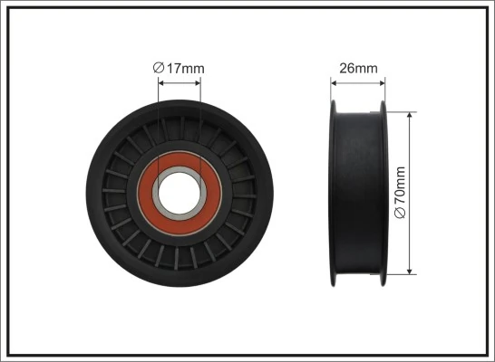 Deflection/Guide Pulley, V-ribbed belt 206-99