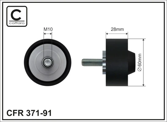 Deflection/Guide Pulley, V-ribbed belt 371-91