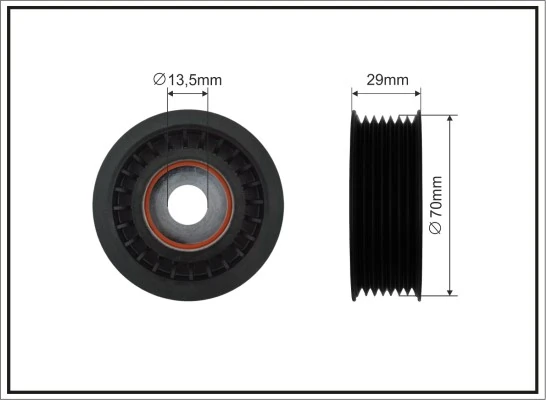 Deflection/Guide Pulley, V-ribbed belt 489-99