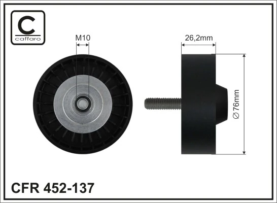 Deflection/Guide Pulley, V-ribbed belt 452-137